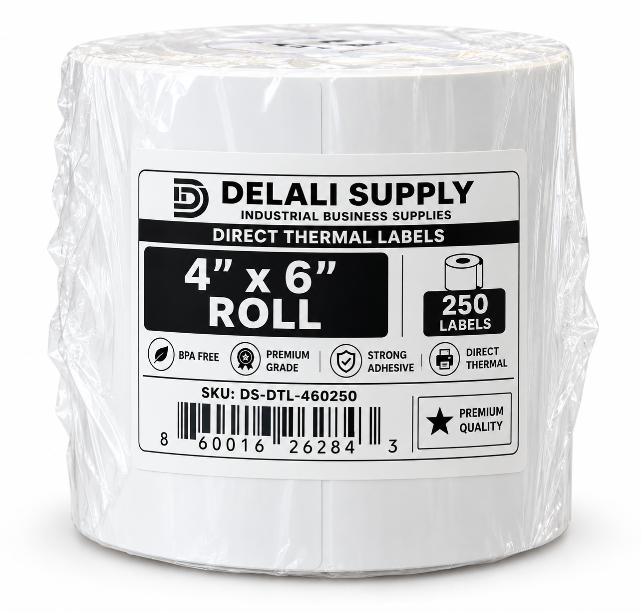 Delali Supply 4 by 6 thermal label roll